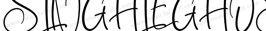 SLNGHLEGHOST REGULAR字体转换
